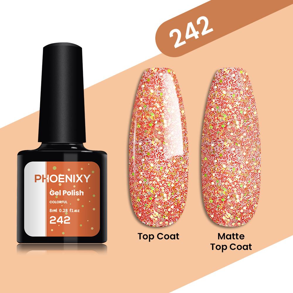 PHOENIXY, 8 мл, однотонный гель-лак для ногтей, замачиваемый цветной гель телесного цвета, розовый, фиолетовый, долговечный лак для ногтей, УФ-светодиодный лак для дизайна ногтей