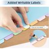 3 Ring Binder Dividers with TAB, Durable Write & Erase, 8-Tab Plastic Dividers for 8.5 x 11'' Letter Size Papers, Ideal for Student, Teacher, Macaron