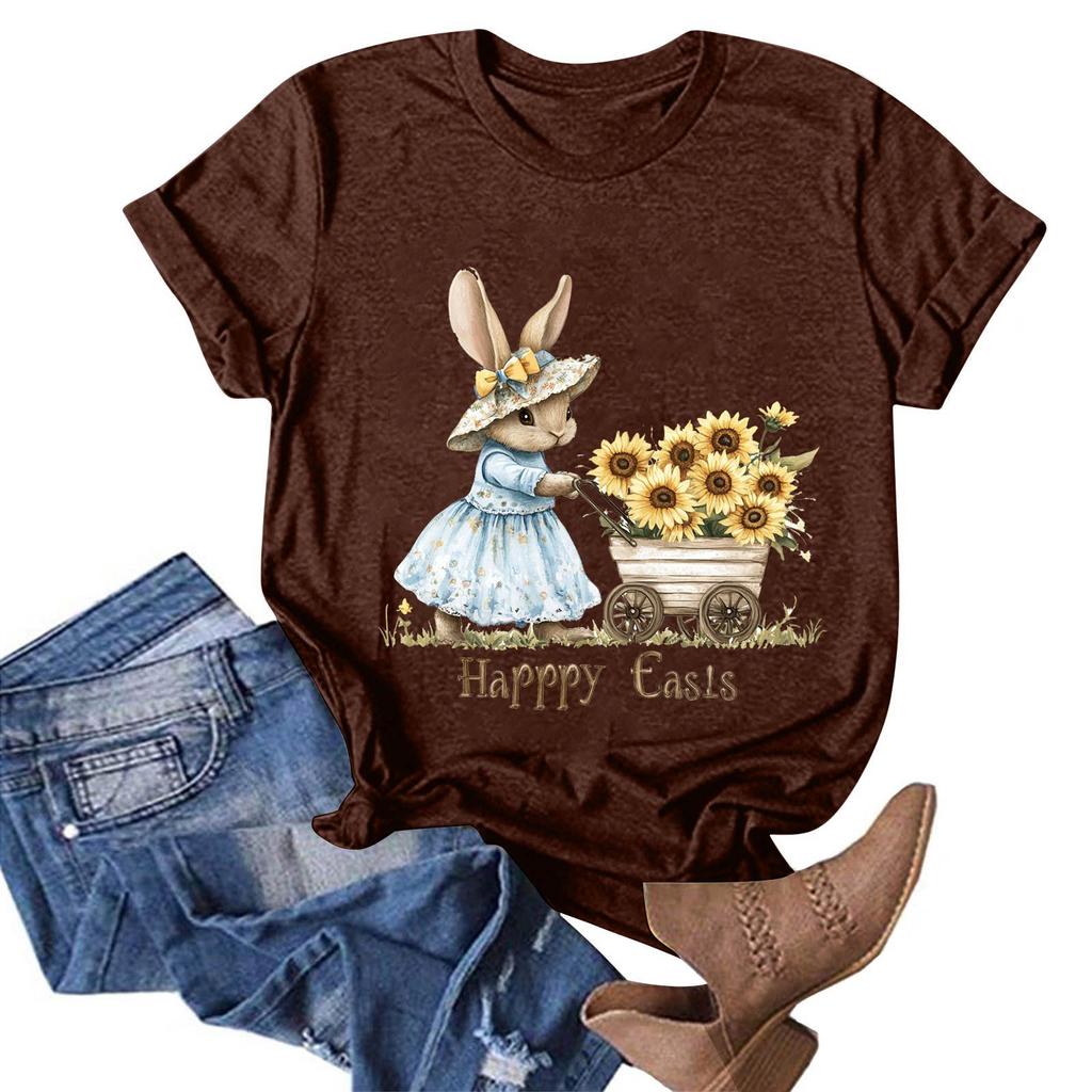 Женская модная повседневная футболка с круглым вырезом и принтом, пуловер с короткими рукавами, топ