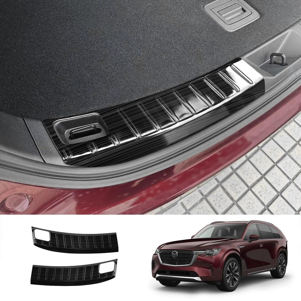 Для Mazda CX-80 CX-90 2024 2025 стальной Защитная накладка на задний бампер Накладки на пороги Накладка на порог багажника Автоаксессуары