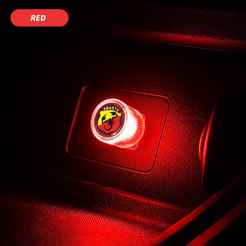 Car Mini USB LED Atmosphere Lights Decorative Lamp Car Ambient Light Neon For Fiat Abarth 595 Abarth 500 Abarth 124 Spider svkjb33