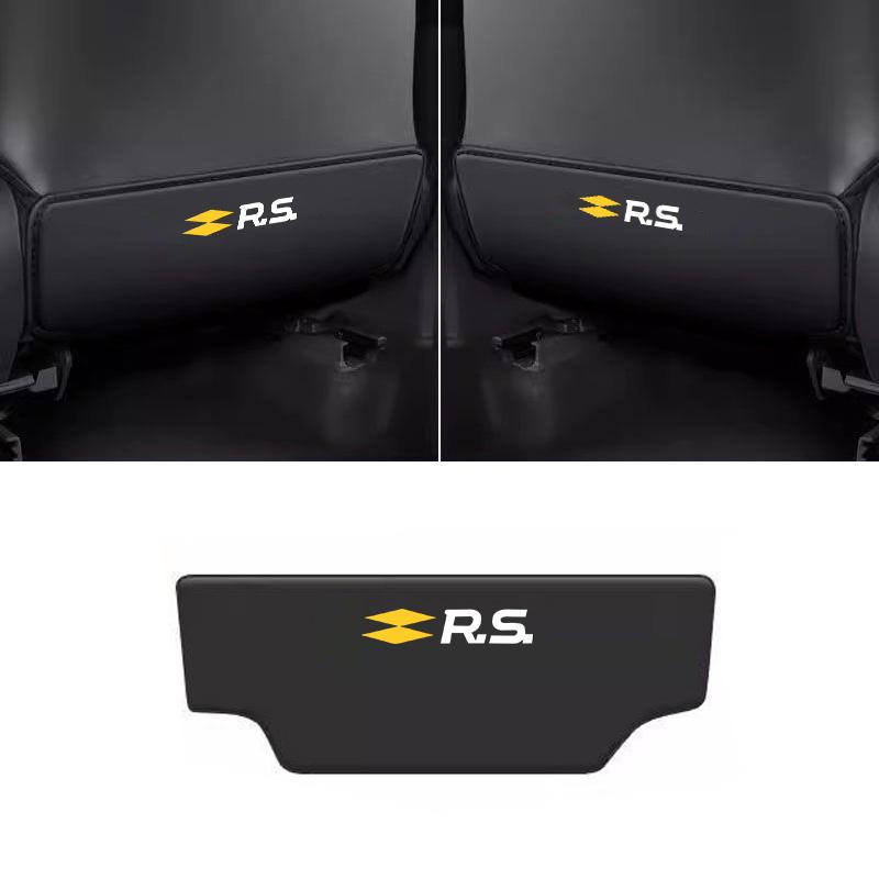Car Seat Back Protector Mat Prevent Dirty Anti Kick Pad For Renault RS Line Captur Duster Megane Clio Logan Laguna Koleos Arkana A3