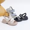 20252025 New sandals women's light sports style comfortable rubber band large size platform slippers