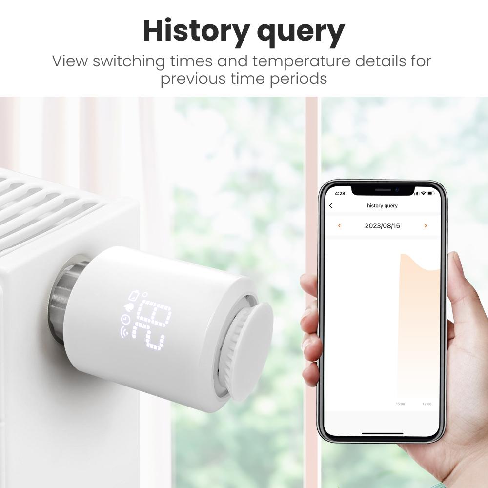 AVATTO ZigBee3.0 Термостат Привод для радиатора Умный TRV Термостатический клапан Контроллер Работает с Tuya Alexa Google Home Alice