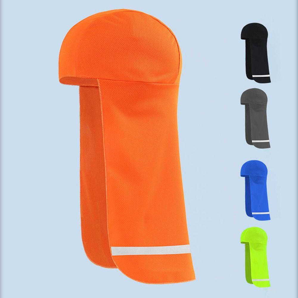 Reflective Stripe Neck Sun Shield with Neck Flap Sun Protection Hat Elastic Sun Shade Cap  Men