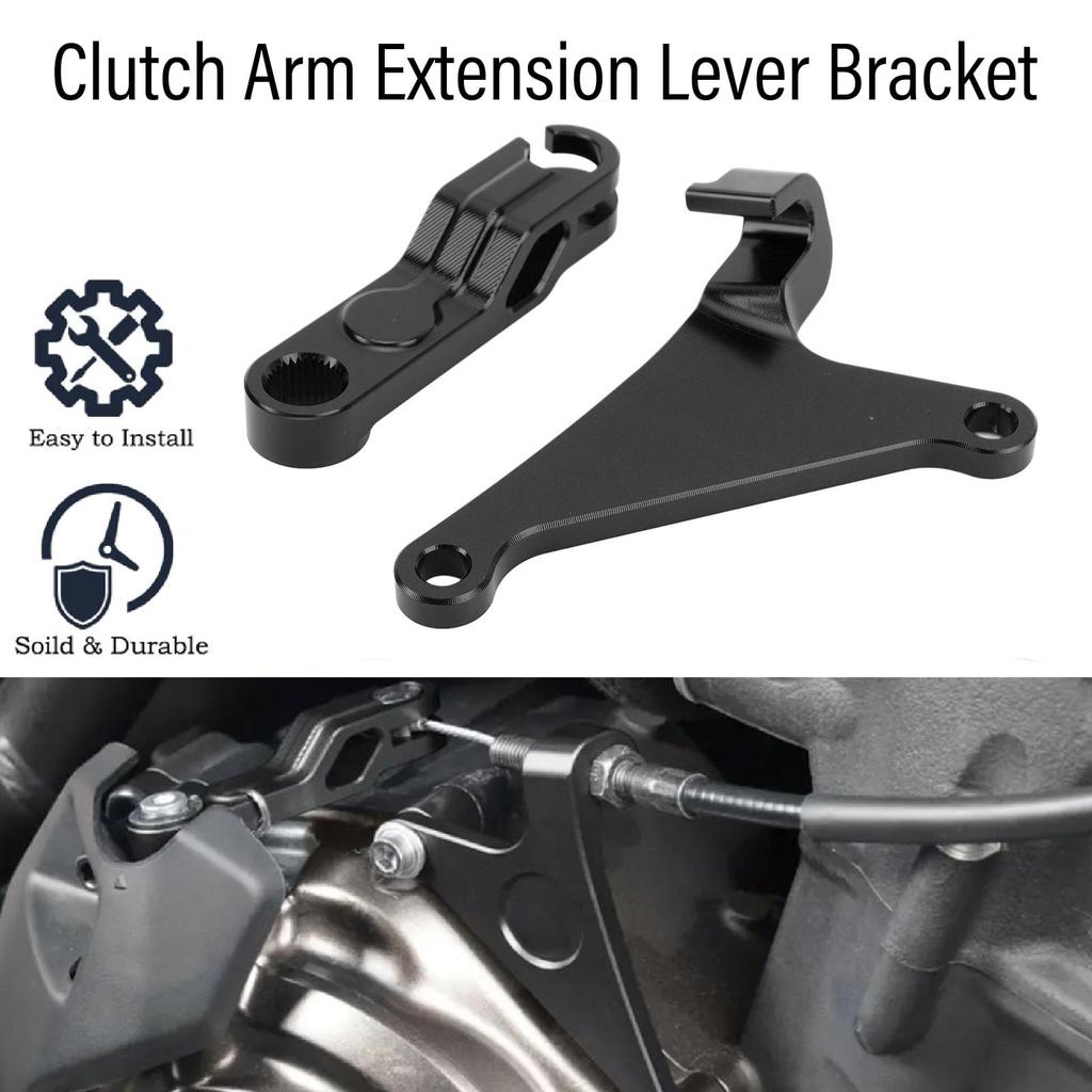 Clutch Arm Extension Lever Bracket for Aluminum Alloy Clutch Arm Lever Bracket for Tenere 700 XTZ700 MT-07 2018-2022, 2019-2024 (Black)