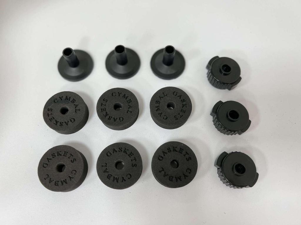 Rack Tom Drum Accessory Set: Quick Release Cap, Cymbal Holder, Felt & Plastic Sleeves