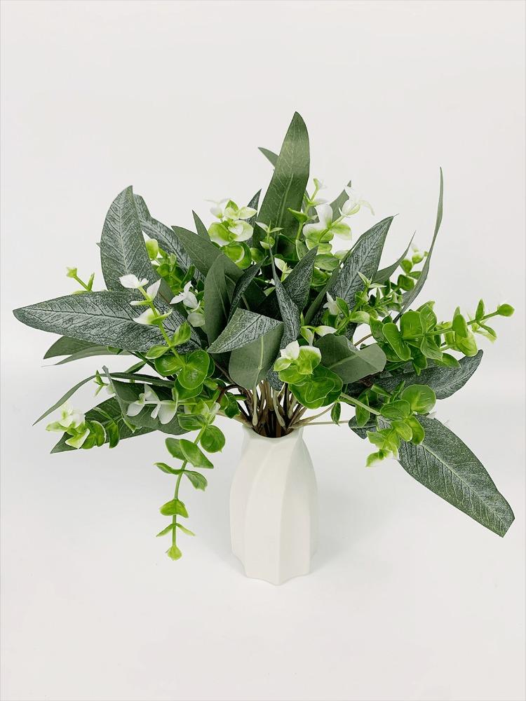 10 шт. искусственных растений, искусственные зеленые ветки, искусственные листья эвкалипта для свадебной цветочной композиции и украшения дома в фермерском доме