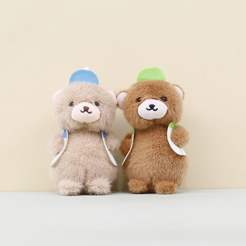 Cute Cartoon Bear Plush Doll Keychain Backpack Decoration Filling Daily Gifts