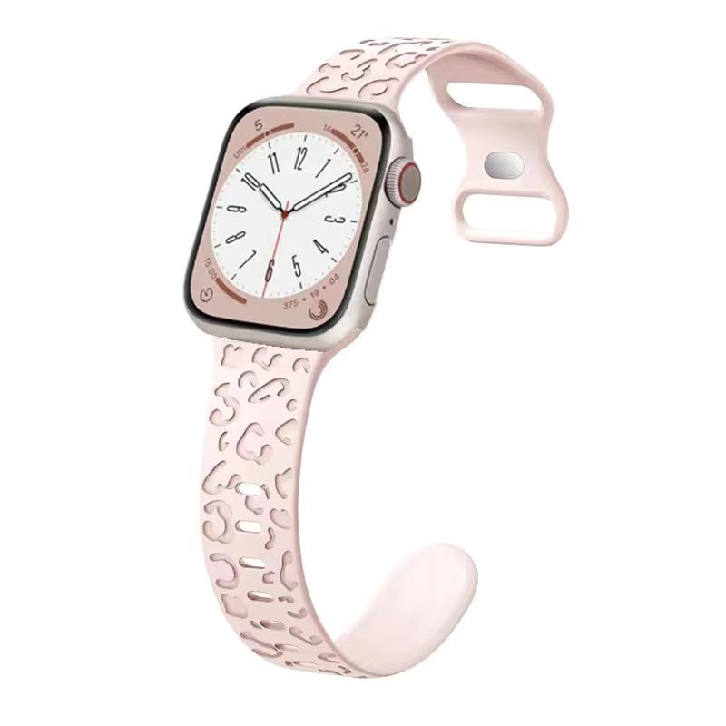 Leopard Silicone Strap for Apple Watch S9 Strap 49mm 44mm 40mm 45/41mm 42mm 38mm 44mm iWatch Series Sports Strap
