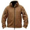 Men's Outdoor Warm Military Hoodie Jacket with Tactical Fleece Thermal Polar Outerwear and Hood for Hiking