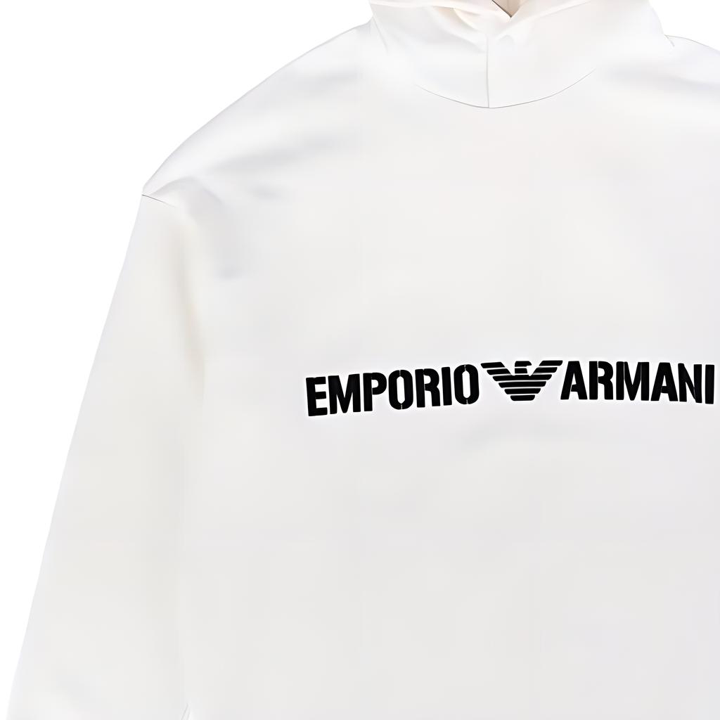 Emporio Armani Свитшот с капюшоном и длинным рукавом с принтом букв SS23 Мужской свитшот Бежевый 6L1ML9-1JWPZ-01E1