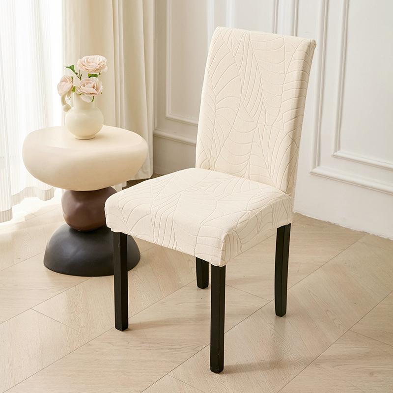 Jacquard Solid Chair Cover Anti-dirty Seat Slipcover for Wedding Dining Room Restaurant Office Banquet Soft Durable Chair Cover