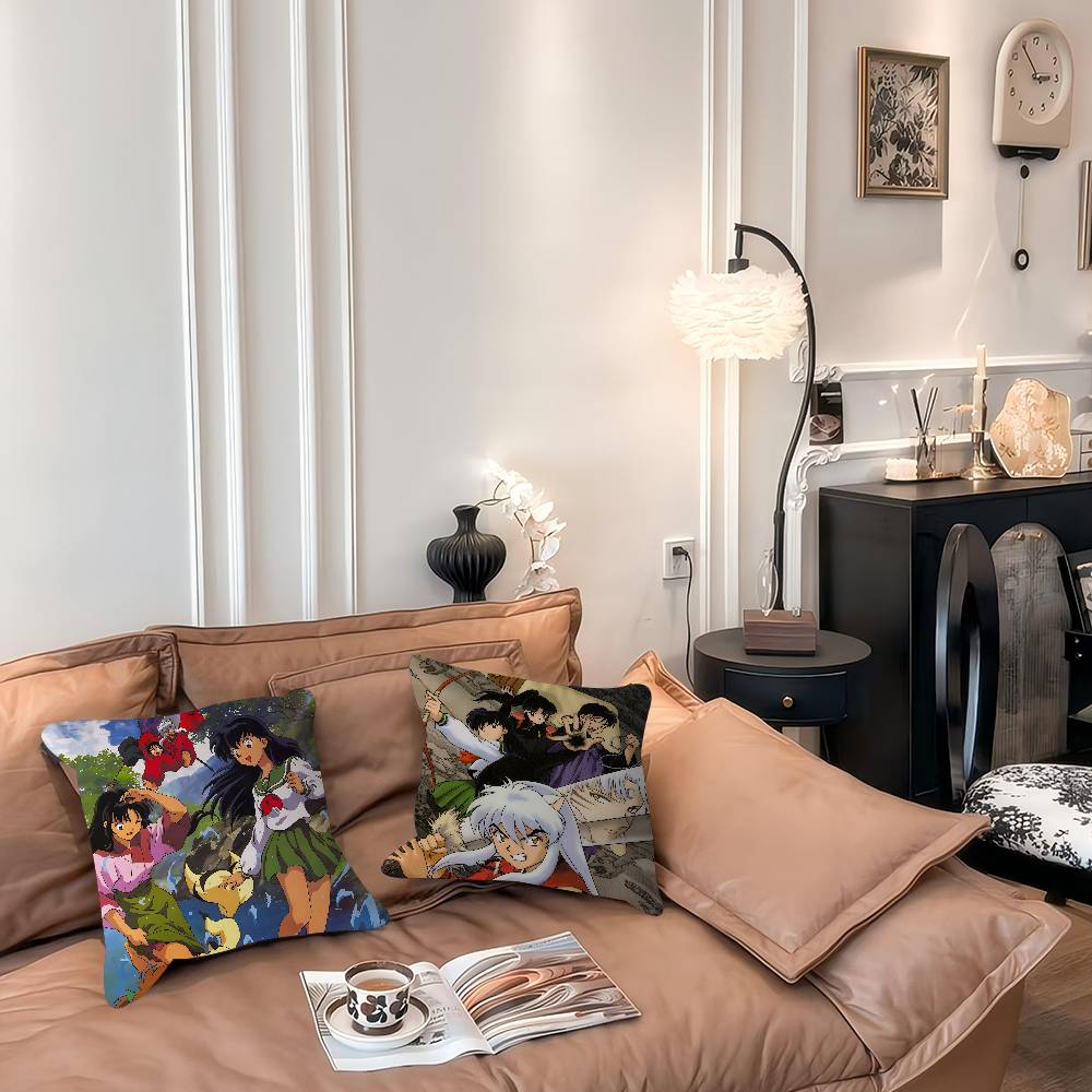 Animation I-Inuyasha Cushion Cover Car Throw Pillow Case For Sofa Car Christmas Gift 40x40cm 45x45cm