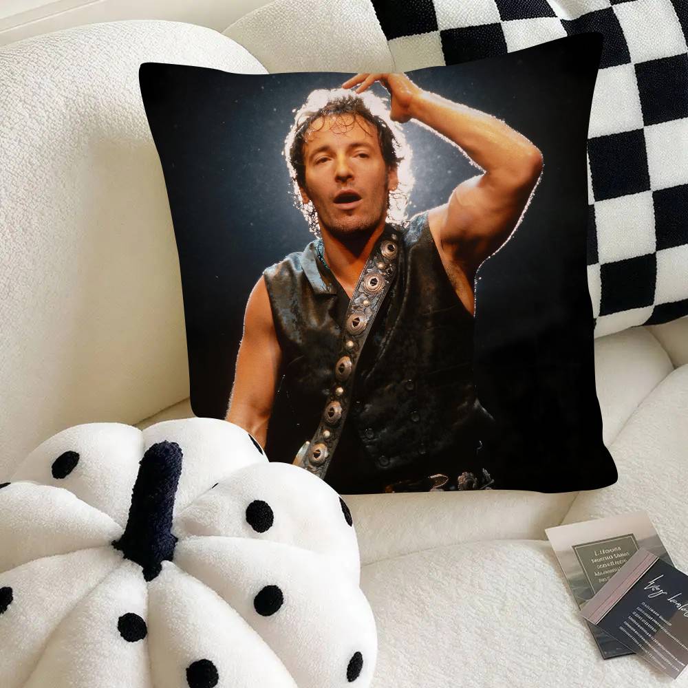 Nice Bruce Springsteen Pillow Case Fashion Square Pillowcase Bedroom Sofa Room Ins Decoration Leisure