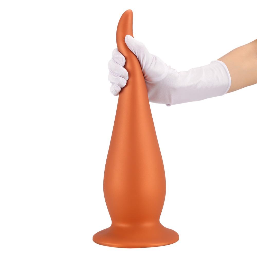 Очень большой толстый хвостовой анальный плаг - Силиконовая игрушка для анального расширения для мужчин и женщин, Игрушка для взрослых