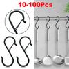 10 /100 шт. Металлические подвесные крючки S-образные крючки Вешалки Подвесные Сверхпрочные крючки Застежка для кухонной полки для кастрюль Домашнее хранение в ванной