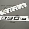 AAAOM1 NEW 3D ABS Chrome Black Car Letters Logo 330e Rear Trunk Badge Emblem Decals For BMW 330e G20 G21 F30 F31 Exterior Accessories