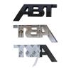 3D металлический логотип ABT наклейка на переднюю решетку автомобиля для A3 A4 A5 A7 A7 Q3 Q5 Q7 TT Polo Golf 7 аксессуары