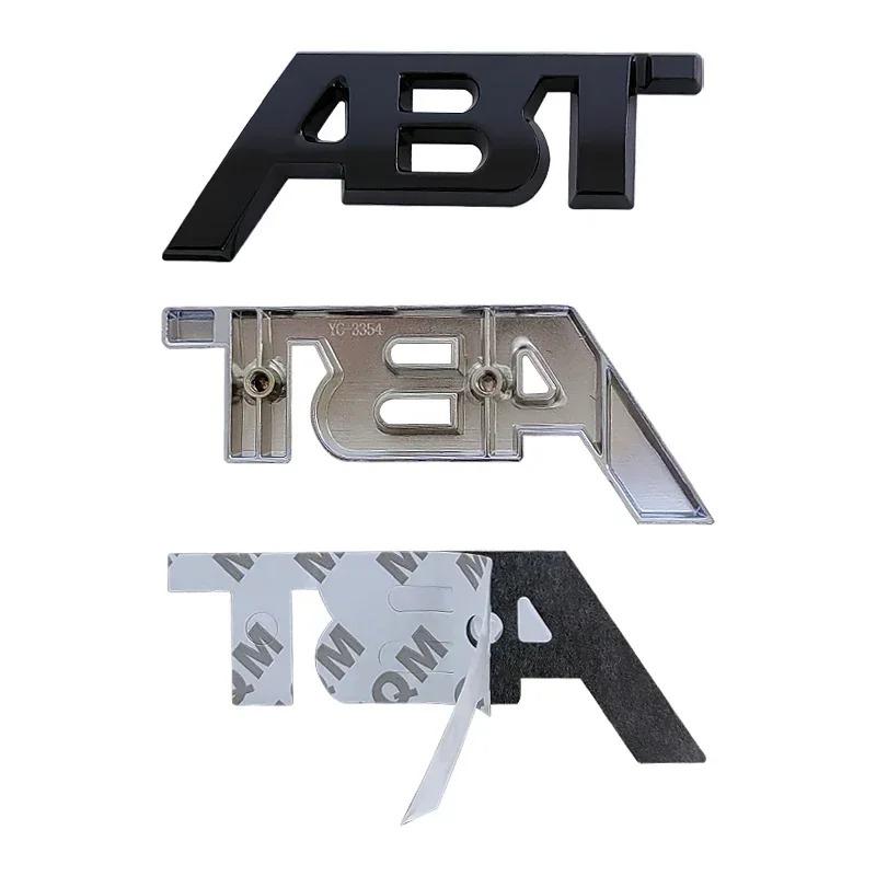 3D металлический логотип ABT наклейка на переднюю решетку автомобиля для A3 A4 A5 A7 A7 Q3 Q5 Q7 TT Polo Golf 7 аксессуары