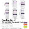 Двухслойный салатник с защитой от протечек, контейнер для овсянки с ложкой и коробочкой для соуса, портативная банка для овсянки на ночь