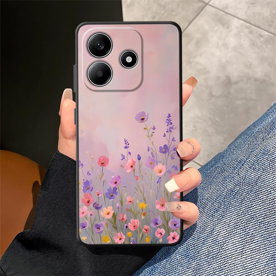 Черный Мягкий Чехол для Телефона для Xiaomi Redmi Note 12s 11s 10S 7 8 9S 13 14 Pro Plus 9 10 11 12 Pro Мультяшный Принт