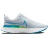 Nike React Infinity Run Flyknit 2 Pure Platinum Emerald Laser Blue Мужские кроссовки Серые лаймово-светящиеся изумрудно-зеленые CT2357-007