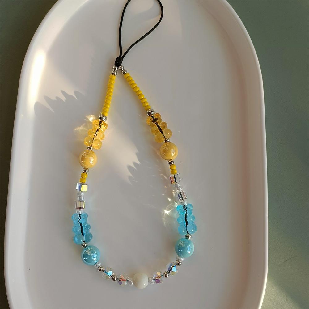 Phone Charm 32cm+5cm Bear Phone Lanyard Phone Bracelet Aesthetic Wrist Strap