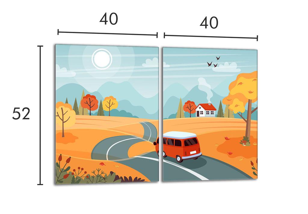 Szklana płyta ochronna na kuchenkę 2x40x52 Auto