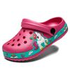 TWINFLAMES New Kids Unicorn Dinosaur Garden Shoes Beach Flat Sandals Slippers Child Sandals Anti Skid Slipper Summer Hole Shoes
