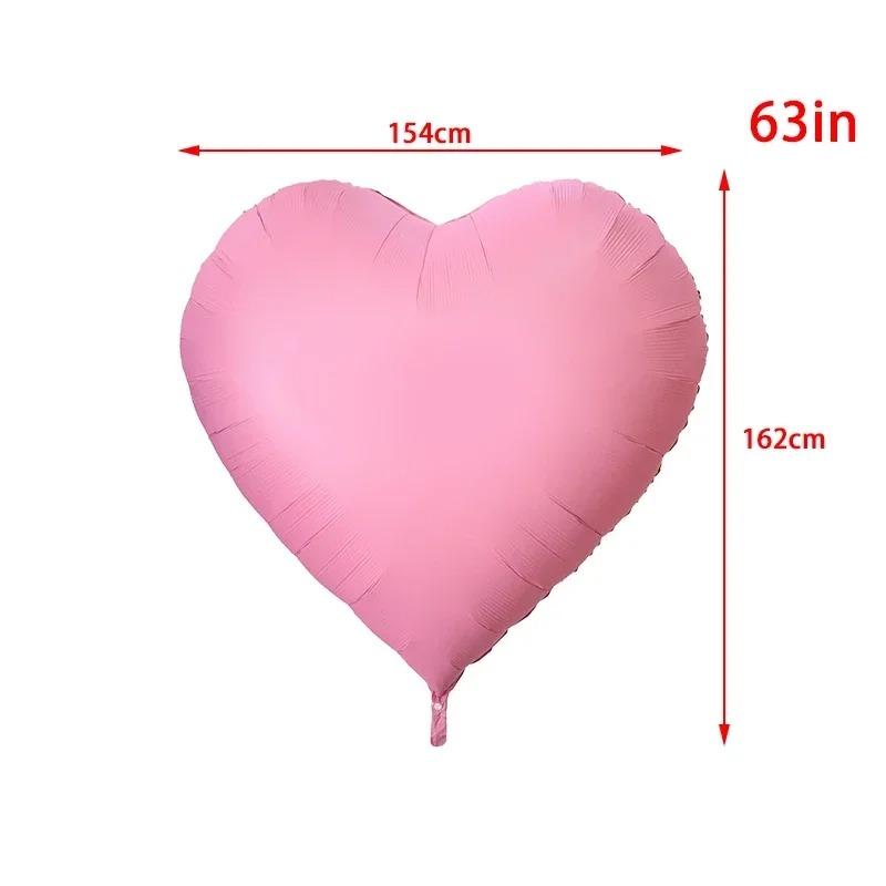 1PC Huge heart-shaped Aluminum 63 inch Foil Balloon Day Wedding Scene Birthday Anniversary Engagement Party Decoration Supplies
