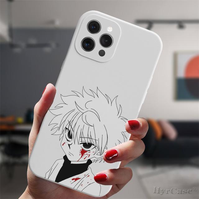 Для Iphone 13 11 12 14 Pro Max Mini Xs Xr 14plus белый чехол аниме Hunter X Hunter Killua Hisoka силиконовый защитный чехол