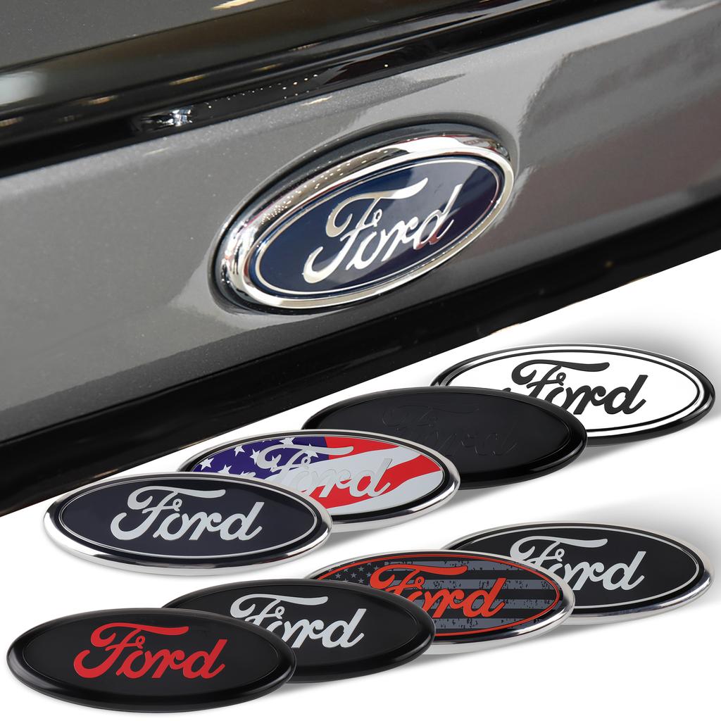 TRR400-Car Hood Front Grill Emblem Tail Trunk Logo Cover For Ford Fiesta Focus Mondeo Edge Ranger Fusion Kuga S-MAX Transit Accessories