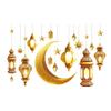 Ramadan Kareem Moon Star Lantern Wall Sticker Eid Mubarak Wall Decal Muslim Islamic Home Window Party Decoration