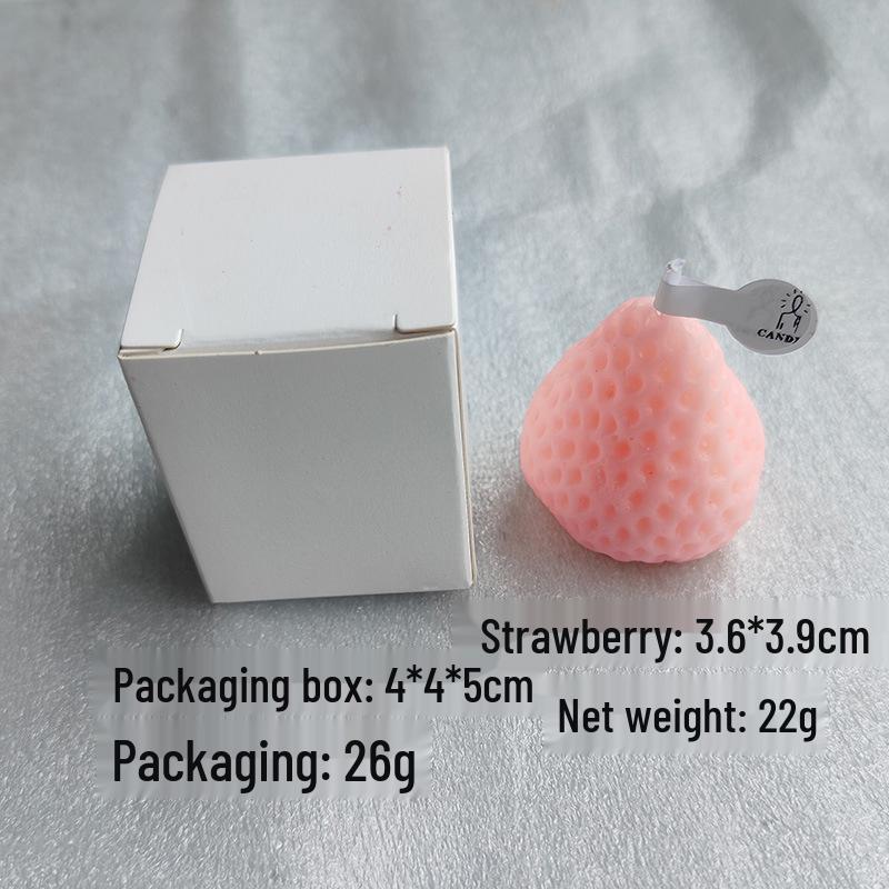 Свеча ручной работы из соевого воска с ароматом клубники - Милый и креативный подарок на день рождения