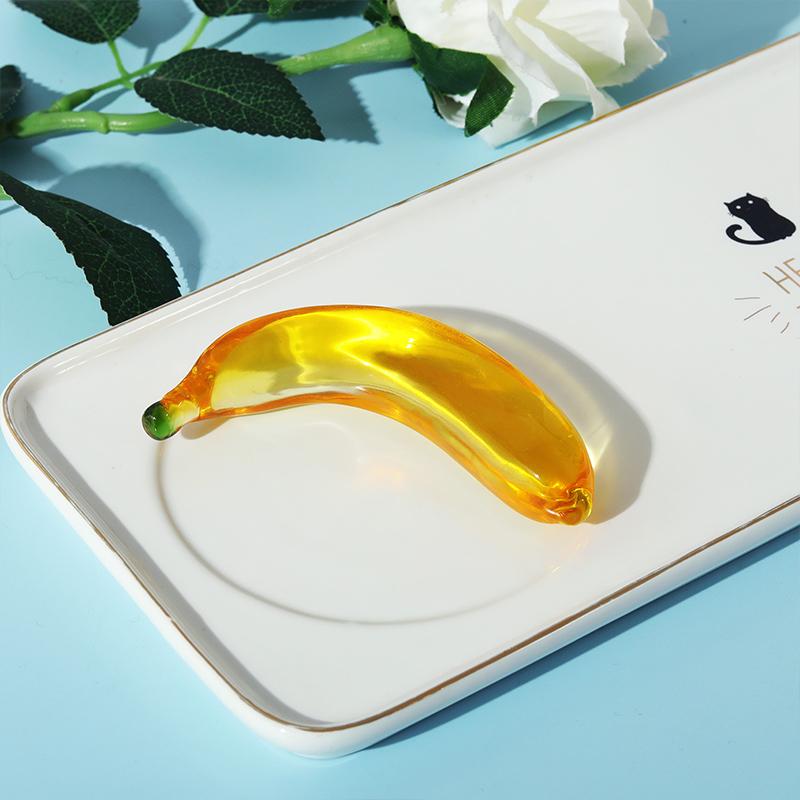 1шт хрустальная скульптура из фруктов, украшение для дома и кухни, ручная работа, стеклянная статуэтка из клубники, лимона, банана, груши