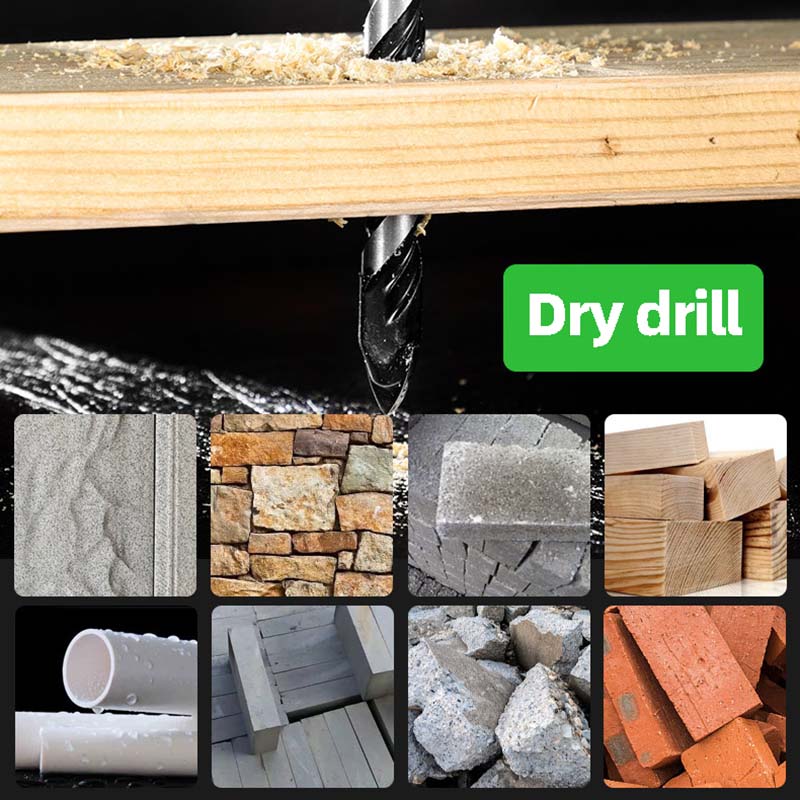 Многофункциональная ручная дрель Керамическая плитка Бетон Настольная дрель Стекло Железный лист Нержавеющая сталь Специальный треугольник для пробивки Сплав Сверло