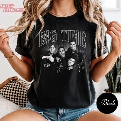 Футболка Big Time Rush Tour 2025, футболка для поклонников поп-музыки группы Big Time Rush.
