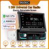 7 Inch Retractable Screen Car Radio Wired Carplay and Wired Android Auto 1Din Universal Multimedia Player Wired Link Player Navigation Auto Radio MP5