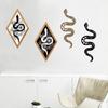 1 Pair Wooden Snake Wall Decoration Home Office Living Room Indoor Outdoor Wall Art Modern Rustic Snake Hanging Ornament Animal Sign Pendant