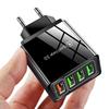Светодиодный многопортовый быстрый зарядник QC3.0 с 4 портами USB и универсальными вилками (США/ЕС/Великобритания/Австралия) для мобильных телефонов