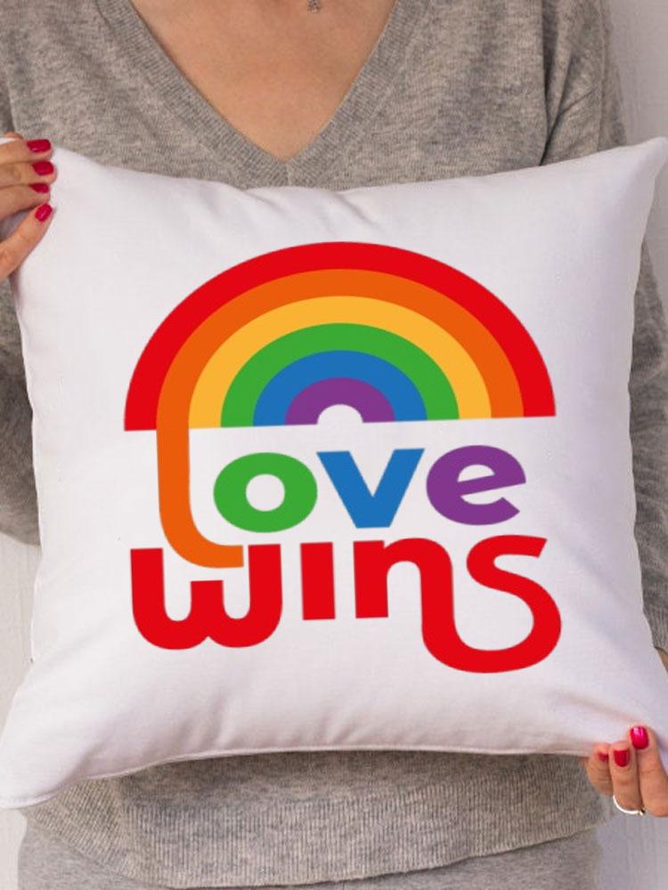 Наволочка Rainbow Love Wins для новой пары, декор для спальни, наволочка Love Tic Tac Toe, подушки для свадебного подарка Love 45*45 см