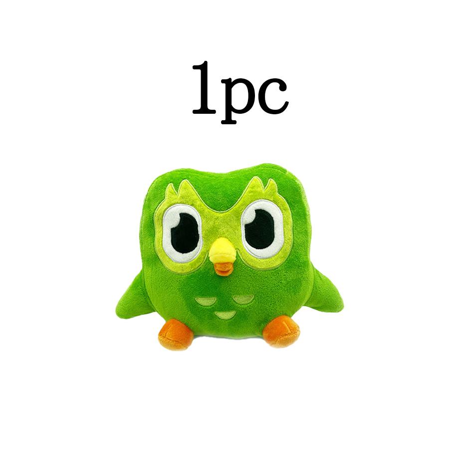 Мягкая игрушка Сова Дуолинго Плюшевая игрушка Дуо Плюшевая игрушка Сова Дуо Зеленый Мультяшный Аниме Сова Кукла Мягкая Набивная Игрушка Животное Детский Подарок на День Рождения