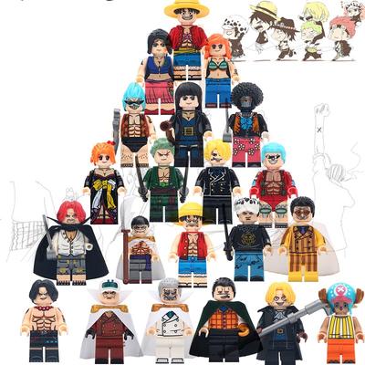 Минифигурки Аниме Фильм и Телесериал One Piece Король Луффи Солонна Красавица Робин Строительные Блоки Игрушки для Детей