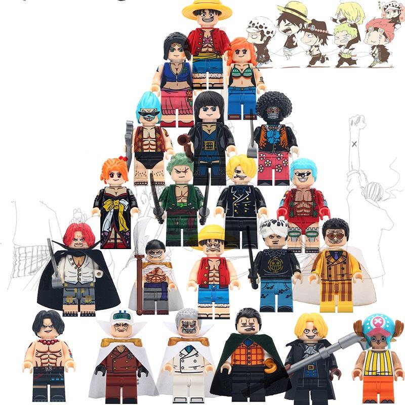 Минифигурки Аниме Фильм и Телесериал One Piece Король Луффи Солонна Красавица Робин Строительные Блоки Игрушки для Детей