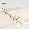 5 шт., металлические папки с вкладышами с 3 кольцами, кольца для переплета с 3 отверстиями, разделенные на петлях защелки