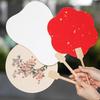 5Pcs Double-side Blank Paper Fan DIY Painting Hand Painting Graffiti Fans  Lacquer Fan