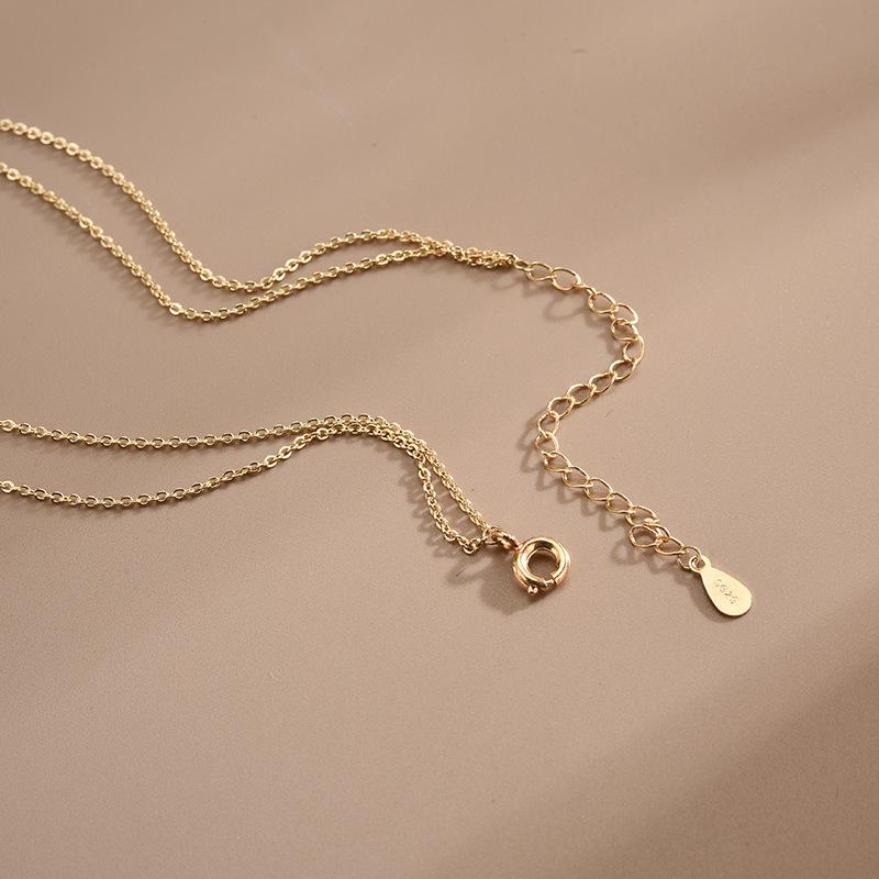 Модное квадратное длинное двойное ожерелье из стерлингового серебра 925 пробы, простая и изысканная подвеска на ключицу, женская цепочка, ювелирные украшения