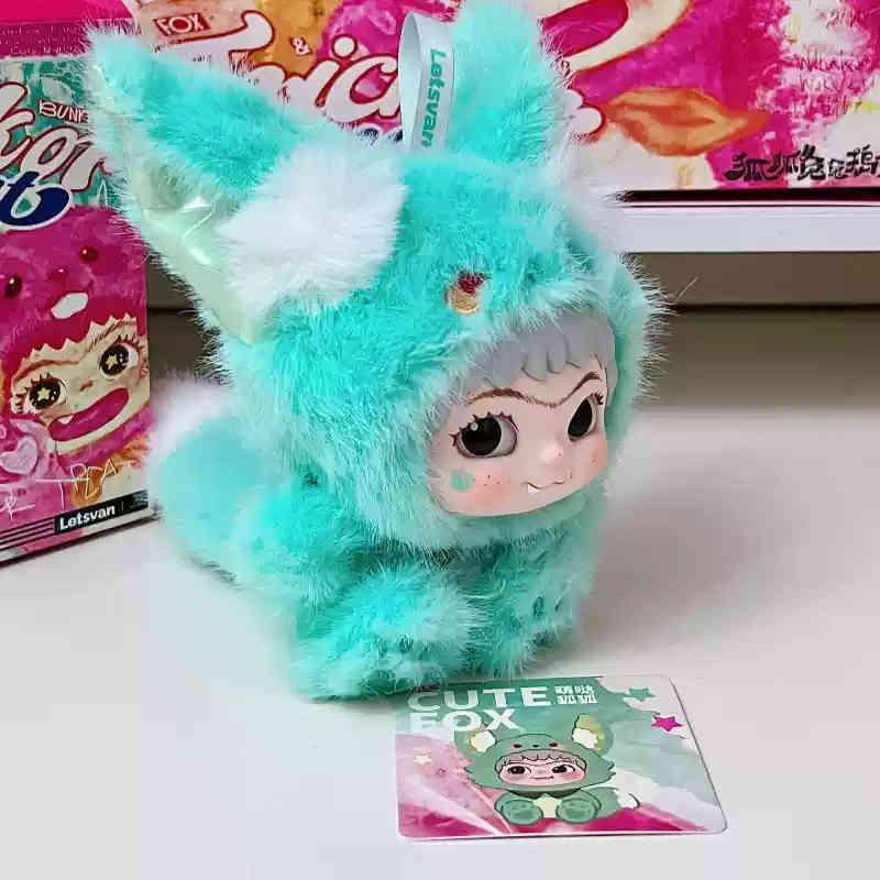 Набор Wakuku Fox Bunny Trickor Treat Blind Box Cute Wakuku Action Figure Mystery Box Fox Bunny Anime Doll Keychain Suprice Bag Toys