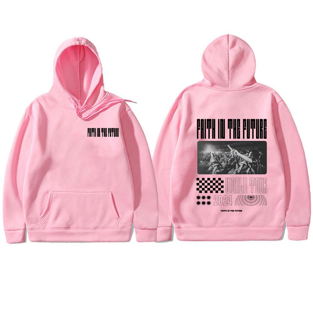 Худи Faith in The Future Woeld Tour 2024 Мужские Женские Хип-хоп Винтаж Оверсайз Уличная мода Мужская мода Повседневные Худи с капюшоном